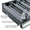 Azar Displays Adjustable Short Divider Bin Cosmetic Tray w Pushers - Customize Slot Size to Product, Black, 2-Pack 225830-SHORT-BLK-2PK - alternate 6